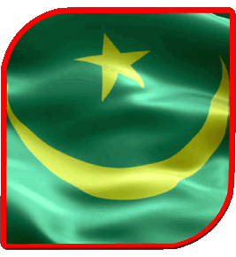 Carré Mauritanie Afrique Drapeaux 