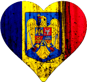 Cuore Romania Europa Bandiere 