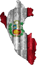 Carta Geografica Perù America Bandiere 