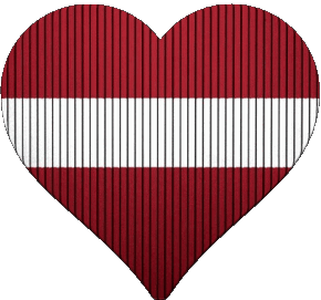 Cuore Lettonia Europa Bandiere 