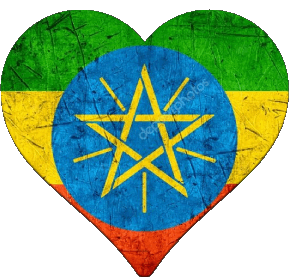 Heart Ethiopia Africa Flags 