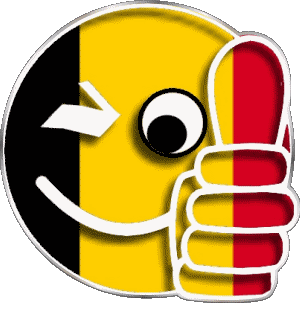 Smiley - OK Belgique Europe Drapeaux 