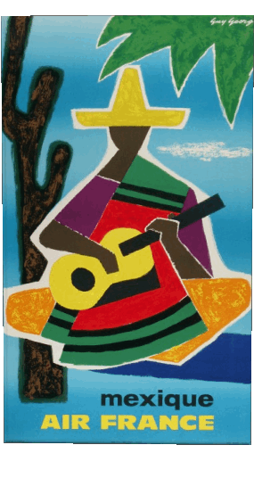 Air France Retro Poster - Marken Humor -  Fun 