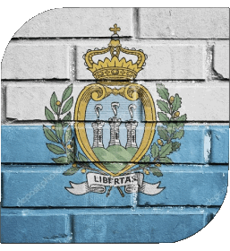 Quadrato San Marino Europa Bandiere 