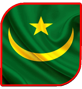 Carré Mauritanie Afrique Drapeaux 