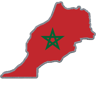 Carte Maroc Afrique Drapeaux 