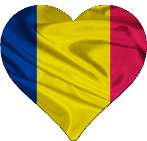 Cuore Chad Africa Bandiere 