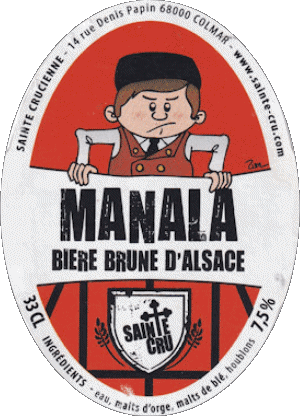 Manala brune-Manala brune Sainte Cru Francia continentale Birre Bevande 