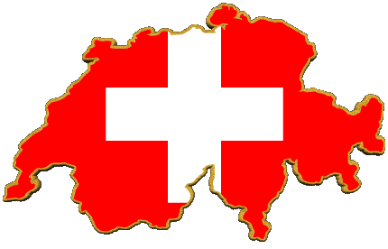 Carte Suisse Europe Drapeaux 