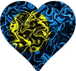 Coeur Palaos Océanie Drapeaux 