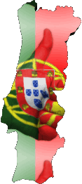 Carte Portugal Europe Drapeaux 