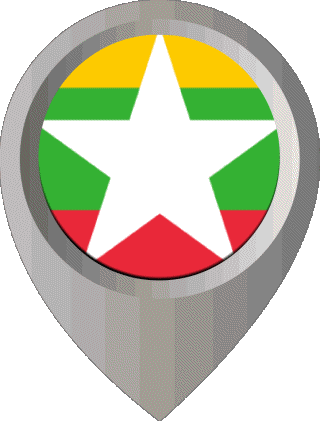 Perno di posizione Burma Asia Bandiere 