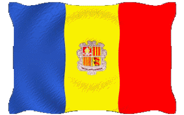 Welligkeit Andorra Europa Fahnen 