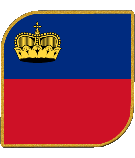 Quadrato Liechtenstein Europa Bandiere 