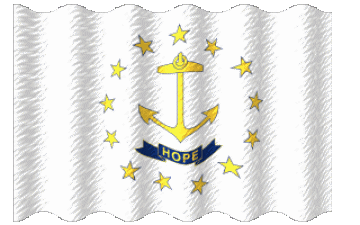Sventola Rhode Island U.S.A - Stati America Bandiere 