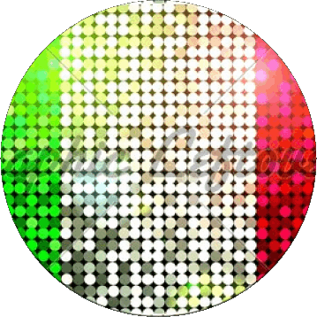 Tondo Nazionale Italia Europa Bandiere 