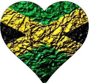 Heart Jamaica America Flags 