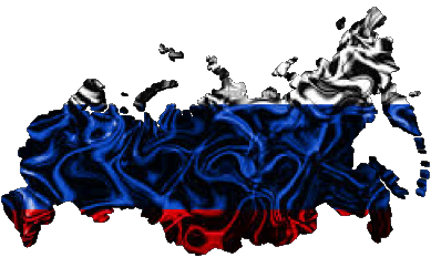 Karte Russland Europa Fahnen 