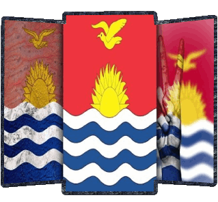 Divers Kiribati Océanie Drapeaux 
