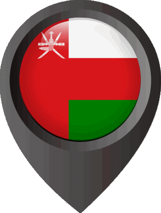 Epingle de Localisation Oman Asie Drapeaux 