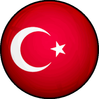 Rond Turquie Asie Drapeaux 