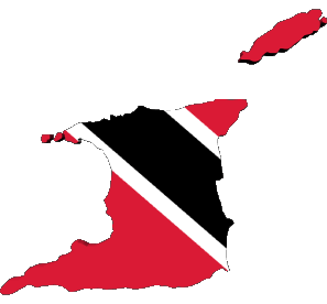 Mapa Trinidad y Tobago América Banderas 