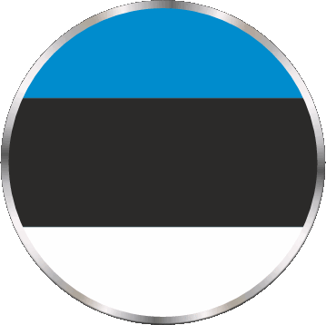 Rond Estonie Europe Drapeaux 