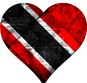 Heart Trinité et Tobago America Flags 