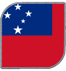 Carré Samoa Océanie Drapeaux 