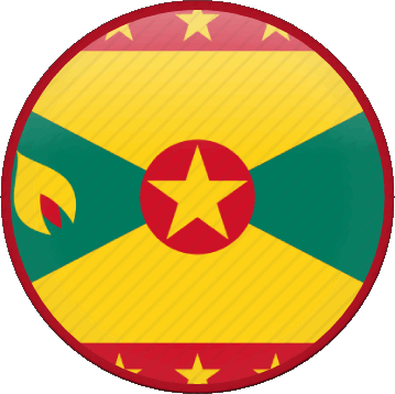 Round Grenada islands America Flags 
