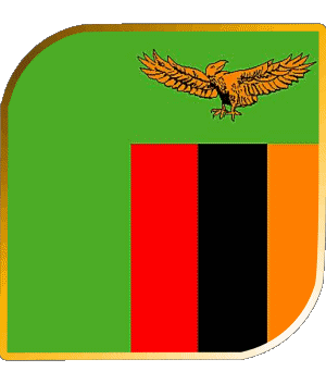 Quadrato Zambia Africa Bandiere 