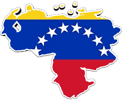 Carta Geografica Venezuela America Bandiere 