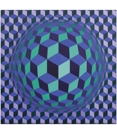 Victor Vasarely Pittore di artisti Umorismo -  Fun 