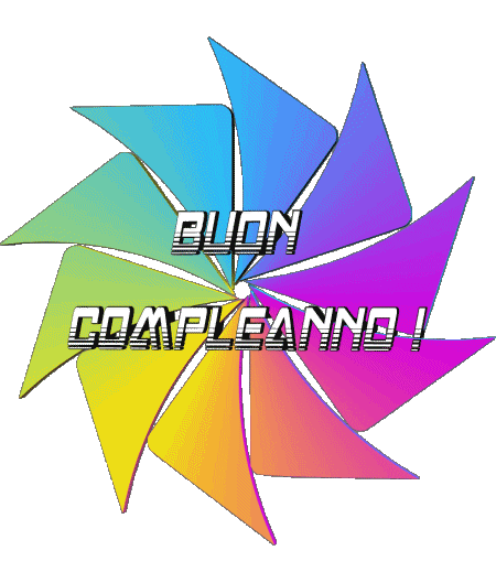 016 Transparent Background Astratto - Geometrico Buon Compleanno Italian Messages 