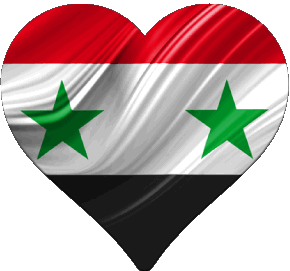 Cuore Siria Asia Bandiere 