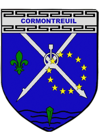 Blazon-Blazon CORMONTREUIL 51 Departments - Cities France Flags 