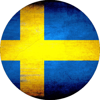 Round Sweden Europe Flags 