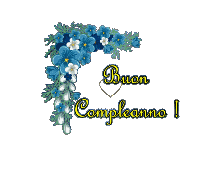 002 Fondo transparente Floreale Buon Compleanno Italiano Mensajes 
