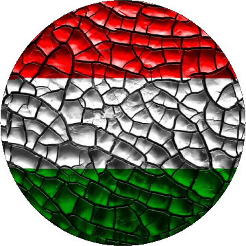 Round Hungary Europe Flags 