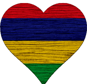 Cuore Mauritius Africa Bandiere 
