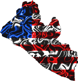 Map Liberia Africa Flags 