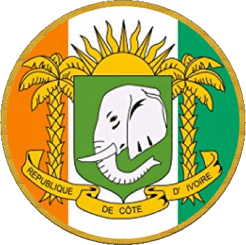 Runde Elfenbeinküste Afrika Fahnen 