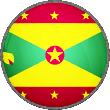 Runde Grenada-Inseln Amerika Fahnen 