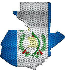 Mapa Guatemala América Banderas 