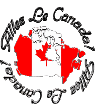 Carte - Drapeau Allez Le Canada Français Messages 