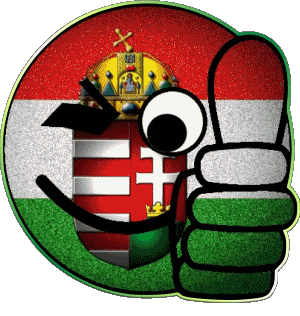 Smiley - OK Hungría Europa Banderas 