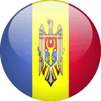 Round Moldova Europe Flags 