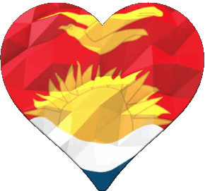 Coeur Kiribati Océanie Drapeaux 