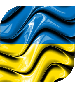 Square Ukraine Europe Flags 