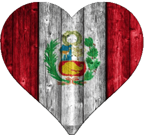 Corazón Perú América Banderas 